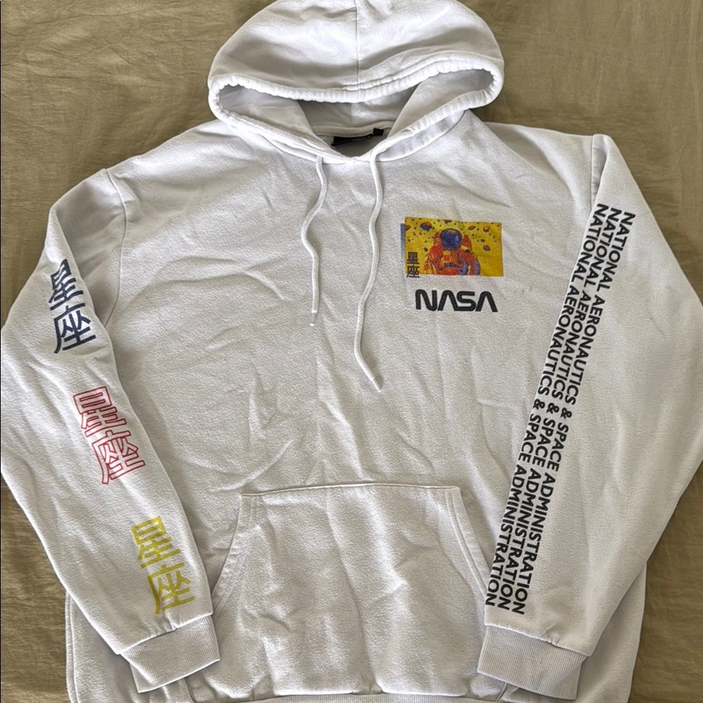 White NASA Sweatshirt Hoodie